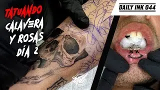 💀TATUANDO Calavera y Rosas🌹 