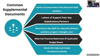 Grant Proposal Common Supplemental documents
