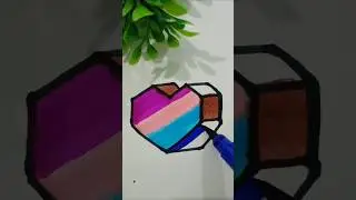 SATISFYING HEART COLORING IDEAS 💗💗💗#shorts #youtubeshorts #satisfying #heart #art