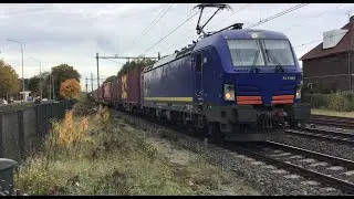 😱Heavy brakes action freight train! ECCO Rail/ Beacon Rail Vectron with Container Train at Blerick🇳🇱