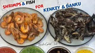 Kenkey Shrimps & Fish||Easiest Way to Fry Shrimps and Herrings for Kenkey and Banku
