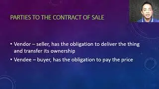 01 Sales - Nature, Form, Requisites, Warranties, Earnest Money and Option Money