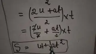 Three equations of motion with derivation.