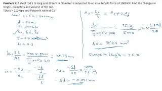 Problem5 | Strength of Materials | Module1 | Simple stress and strain