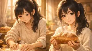 Cozy Anime ASMR: Baking Fresh Bread & Relaxing Tea Time