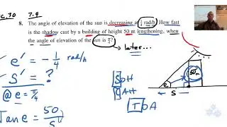 Calculus 30 7.4 Related Rates Using Trig (#8) Homework