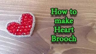 How to make heart brooch with bead | brooch beads handmade