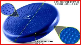 ProsourceFit Core Balance Disc Trainer, 14&rdquo; Diameter with Pump for Improving Posture, Fitness