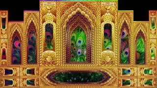 LED backdrop Gold palace With Particles 4K Moving Wallpaper Background