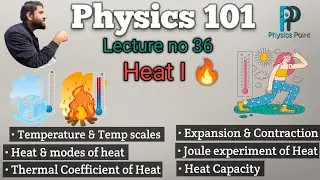 Physics101 lec 36| Heat and temperature|Joule experiment of heat|Specialfic heat capacity.