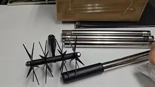 66in Rotary Cultivator with Tempered Spring Steel Tines and Adjustable Stainless Steel Handle