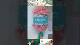 Flower mesh bath sponge!#bathball #bathsponge #bathtime #loofah
