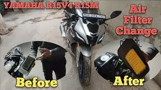 Yamaha R15M,R15V4 | Air filter change | Tank removal | Air Filter reinstallation