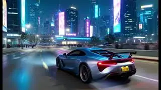 Cool Air Video of a Supercar Driving Fast to a Futuristic City!!!