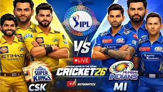 🔴CSK vs MI Match Gameplay |  PC Game Cricket 26 Gameplay | Last Over Finish