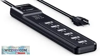 Amazon Basics Surge Protector Power Strip with 2 USB Ports 6 Outlet