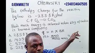 How to calculate Enthalpy change when mass is given 