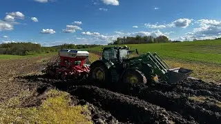 2023 spring #20 Miežių sėja, dvi pradurtos padangos, užklimpau...