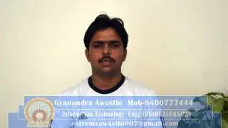 Video Resume of Gyanendra Awasthi Engineering in Information Technology uploaded by DigitalCV