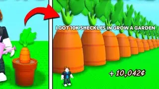 I got my first 10k sheckles in grow a garden from poor to rich🤑🤑👀