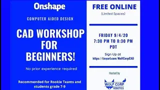 CAD Workshop for beginners with Onshape