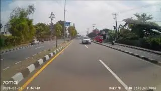Dashcam Kamera Belakang saat Lewat underpass Jalan Magelang - Ring Road calon Tol Melayang Jogja