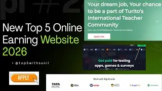 Top 5 Unique Earning Websites 2026 / Earn 60,000 Per Month / Work From Home Earning Websites 2026