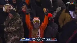 Caleb Williams UNBELIEVABLE TD PASS to Cole Kmet vs Rams to force overtime NFC Divisional Round 😱