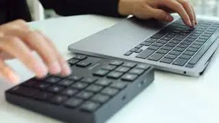SurnQiee  2.4G 35-Keys Wireless Rechargeable Numeric Keypad for Laptop Desktop, PC, Notebook