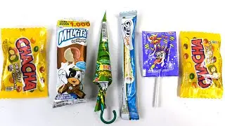Satisfying video Asmr lollipops candy unboxing video Asmr opening video and chocolate gummy candy