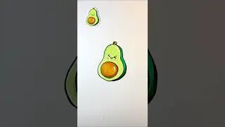 🥑 How to draw an Avocado / Easy Line Art - Million Ideas! #easy #draw #coloring #painting #shorts