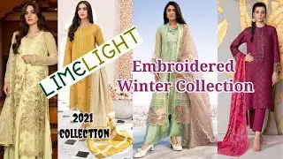 Limelight Embroidered Winter Collection 2021 Limelight unstitch winter 2pc 3pc Collection