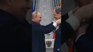 Vladimir Putin gives Lavrov Russia's Highest Award - The Order Of St. Andrew The Apostle #Putin #Rus
