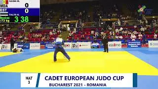 73/6  GAINA Mario (MDA) &ndash; TALTS Rasmus (EST) * Cadet European Judo 2021 Cup Bucharest Romania.