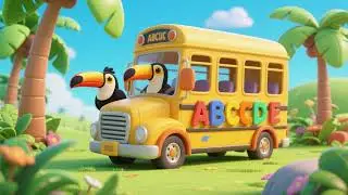 🦜 Toucan&rsquo;s Tropical ABC Bus | Alphabet Nursery Rhymes for Kids 🎵