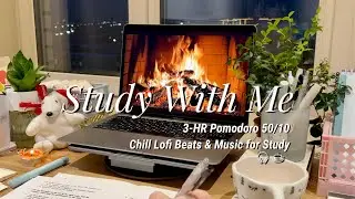 3-HR STUDY WITH ME 🎧 Lofi Beats [Pomodoro 50/10] Music for Study