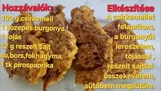 Csirk&eacute;s,sajtos lapotya🚗&Uacute;ton l&eacute;vőknek is kiv&aacute;l&oacute; falatk&aacute;k 🚎☝️280 Kcal 