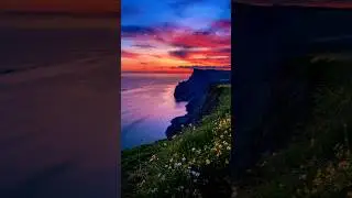 Whispers of the Horizon | Peaceful Sunset Over Wild Cliffs&rdquo;