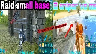 (ARK MOBILE ) SOLO PVP 🔥 DAY 6 RAID SMALL BASES 🥰 HACKER PVP SERVER 🤬