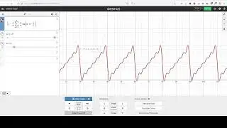 Desmos Fourier sine series