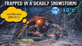 Camping In Extreme Deadly Cold Weather | Trapped In Snow Storm #vlog 
