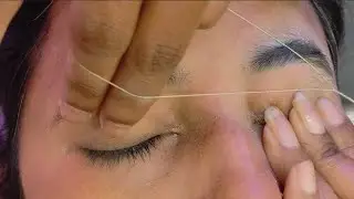 Eyebrow threading tutorial for beginners #threadingtutorial#HowToThread#eyebrowshaping #