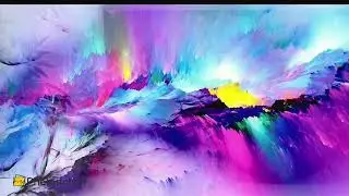 Color Burst Abstract Wall Art &ndash; Bright Iridescent Glass Print