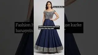 Saree Reuse Idea: Kam kharche mein taiyar karein party wear outfit.#trending #fashion #viral #shorts
