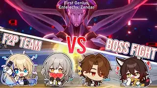F2P Team VS Lygus First Genius, Entelechy, Zandar  - Honkai Star Rail 3.5 Boss Fight