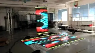 Transparent P10 flexible led curtain display screen for rental and stage background