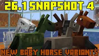 Minecraft 26.1 Snapshot 4 NEW BABY HORSE CHANGES
