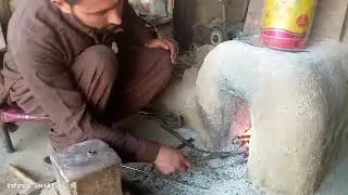 Village Blacksmith Fight With Fire Flame | Blacksmith Making Sickle In Show Her Fun #viral #fun