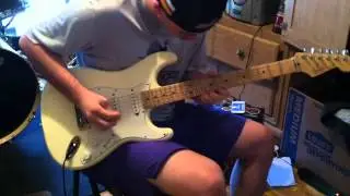 Micah Clinton 14 year old jamming to backing track