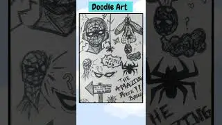Spider man doodles #shorts #creativeart #doodling #art #doodleart #aesthetic #sketching #spiderman